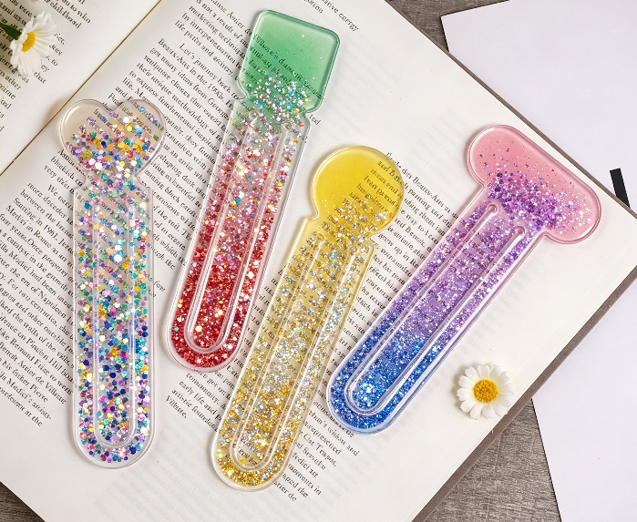 2pcs Paper Clip Bookmark Resin Mold Set