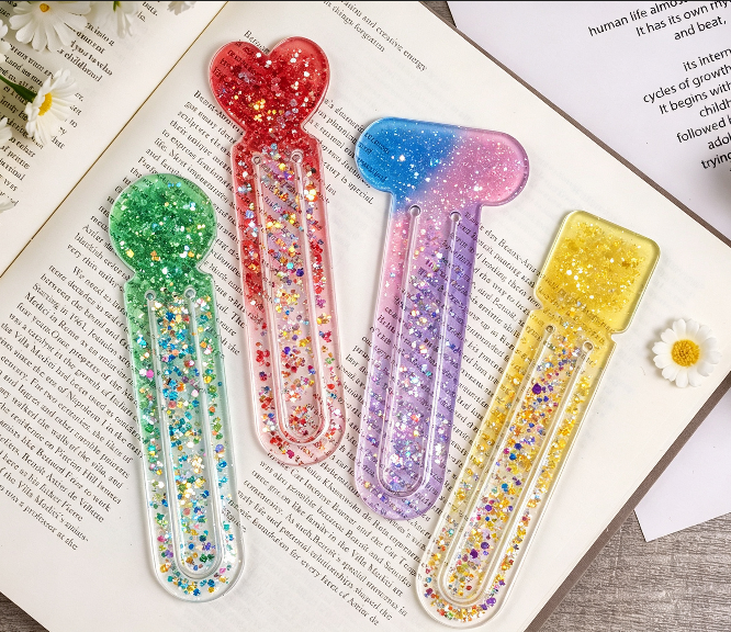 2pcs Paper Clip Bookmark Resin Mold Set
