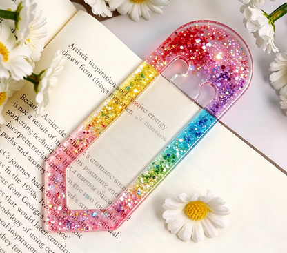 2pcs Paper Clip Bookmark Resin Mold Set