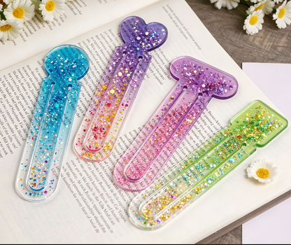 2pcs Paper Clip Bookmark Resin Mold Set