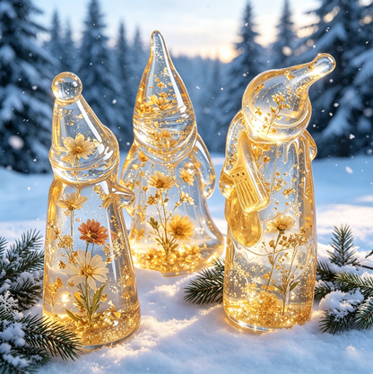 Santa Claus Snowman Gnome Figurine Resin Mold Set