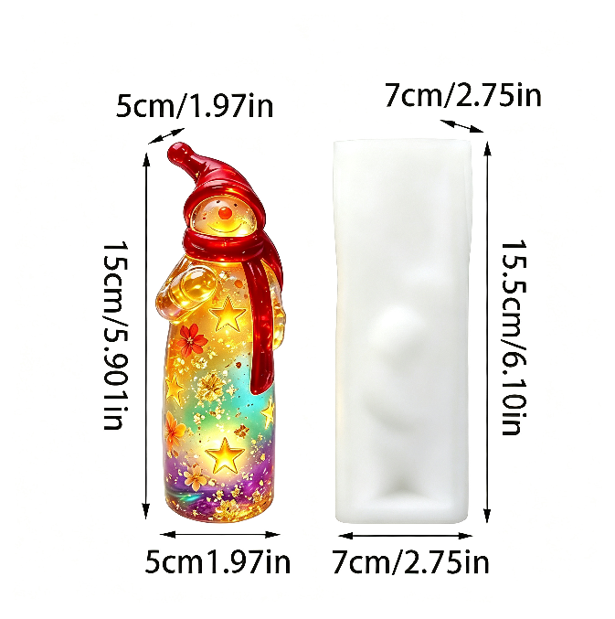 Santa Claus Snowman Gnome Figurine Resin Mold Set