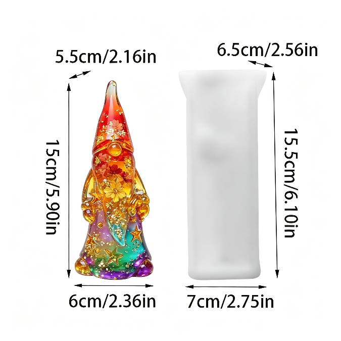 Santa Claus Snowman Gnome Figurine Resin Mold Set