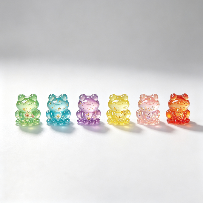 6-in-1 Cute Mini Frog Decorative Figurine Resin Mold Set