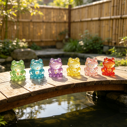 6-in-1 Cute Mini Frog Decorative Figurine Resin Mold Set