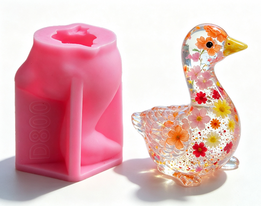 Cute Duck Figurine Resin Mold