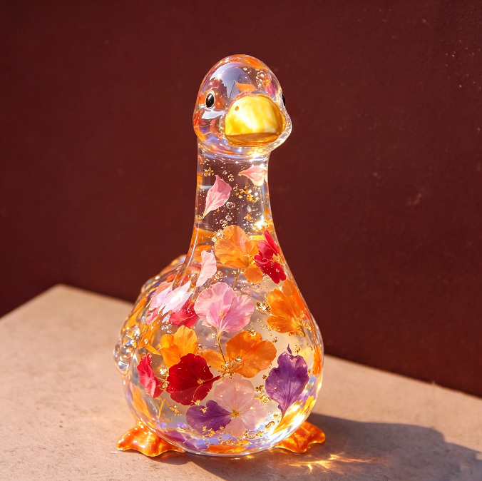 Cute Duck Figurine Resin Mold