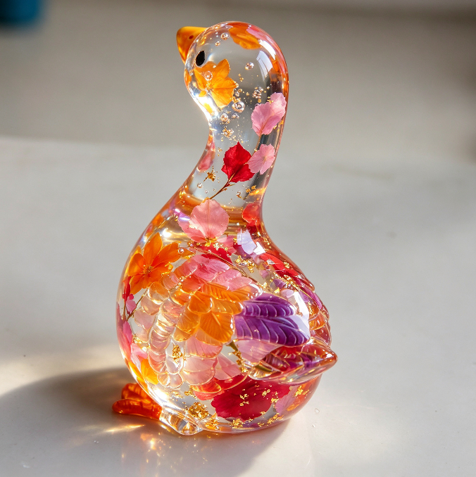 Cute Duck Figurine Resin Mold