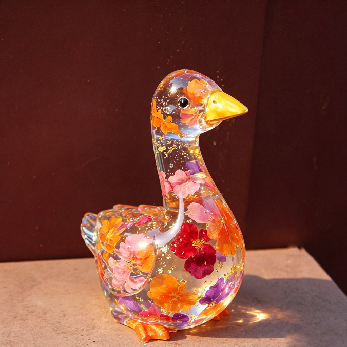 Cute Duck Figurine Resin Mold