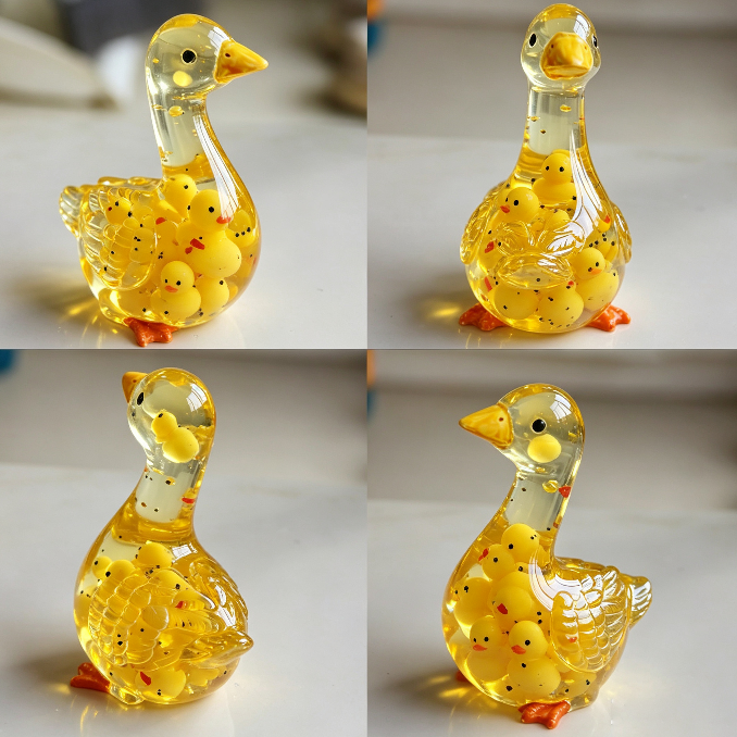 Cute Duck Figurine Resin Mold