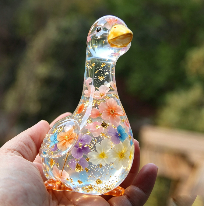 Cute Duck Figurine Resin Mold