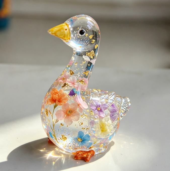 Cute Duck Figurine Resin Mold