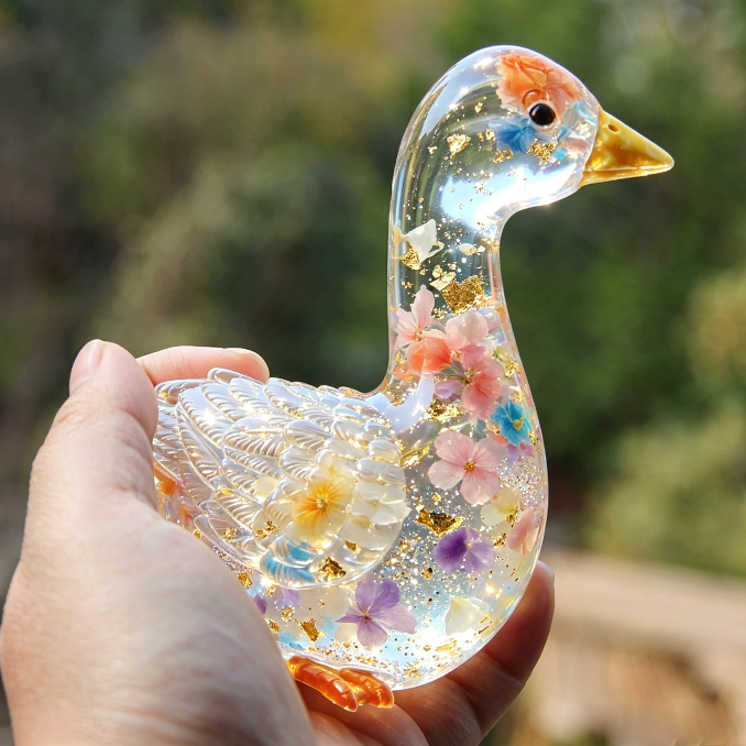 Cute Duck Figurine Resin Mold