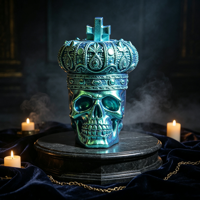 Crowned Skull Ornament Resin Mold