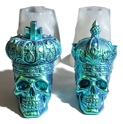 Crowned Skull Ornament Resin Mold