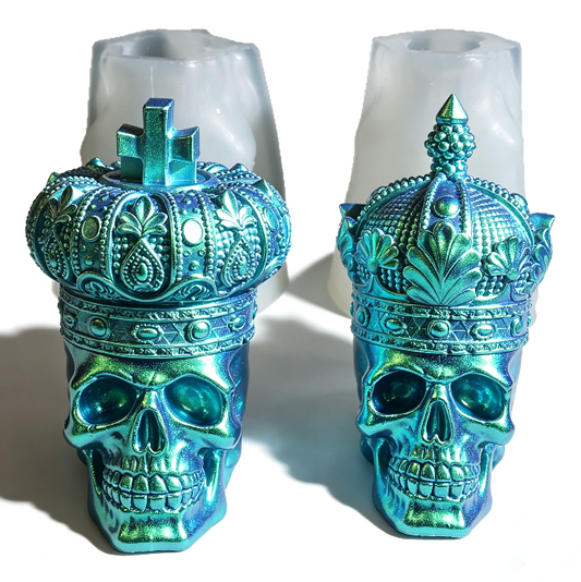 Crowned Skull Ornament Resin Mold