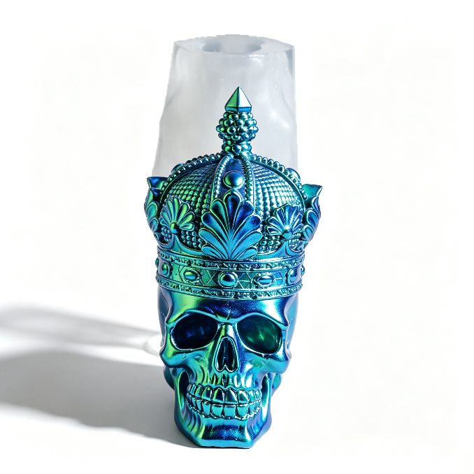 Crowned Skull Ornament Resin Mold