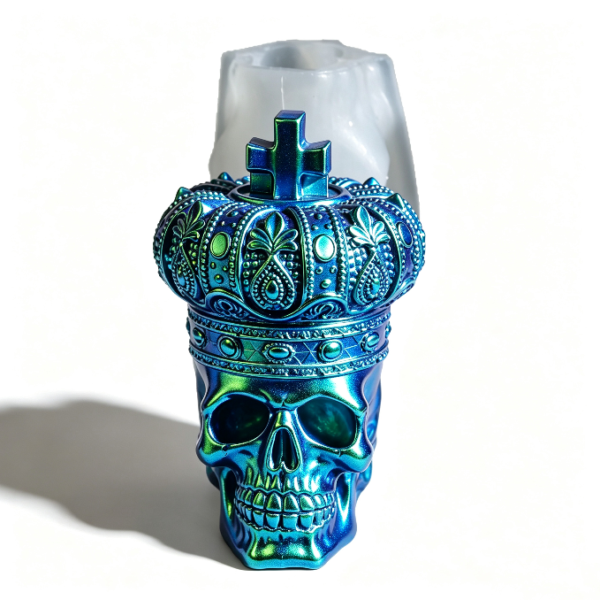 Crowned Skull Ornament Resin Mold