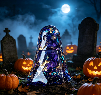 Handmade Diamond-Cut Ghost Storage Jar Resin Mold