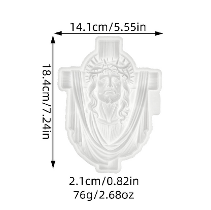 Sacred Jesus Cross Wall Decor Resin Mold