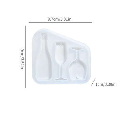 2pcs Christmas Hanging Ornament Resin Molds