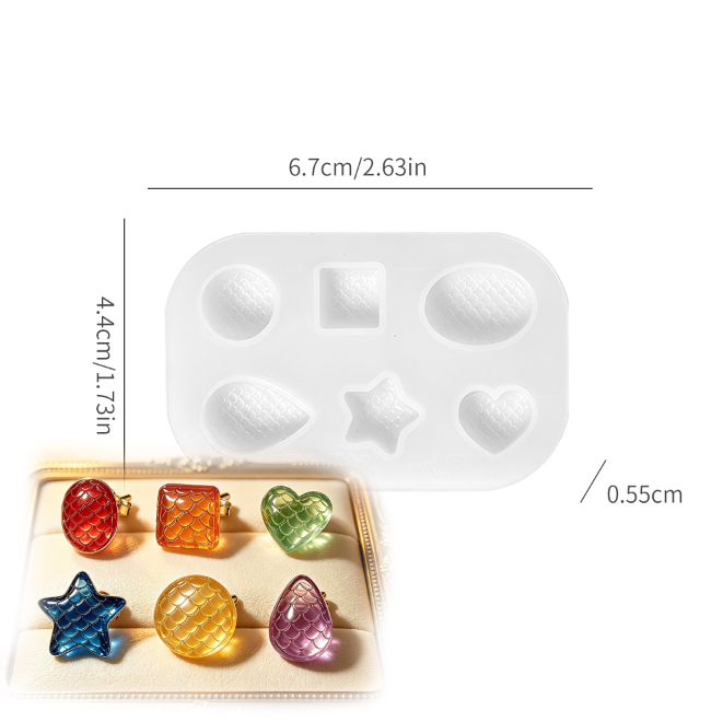 Various Style Earring Resin Mold Set