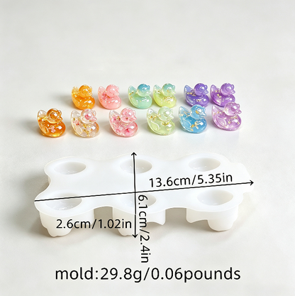 Mini 6-in-1 Sunglasses Duck Figurine Resin Mold