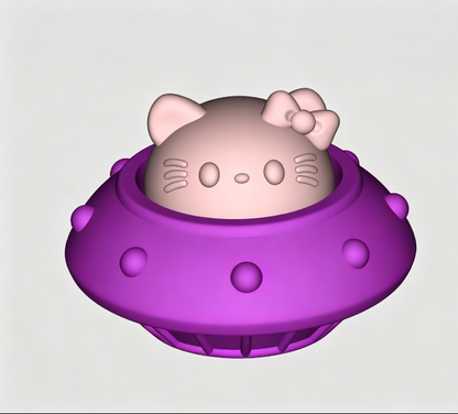 【VIP EXCLUSIVE】 Handmade Alien UFO & Kawaii Cat Fidget Clicker Resin Mold