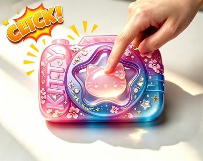 【VIP EXCLUSIVE】Handmade Kawaii Apple Cat & Camera Cat Fidget Clicker Resin Mold