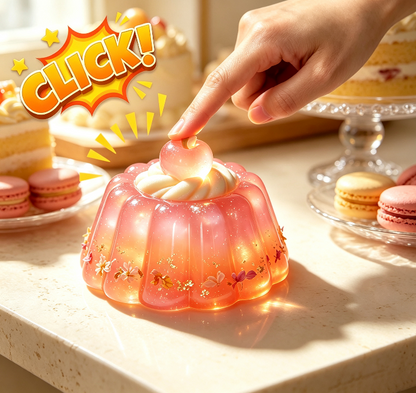 【VIP EXCLUSIVE】Handmade Cute Apple Pudding Fidget Clicker Resin Mold