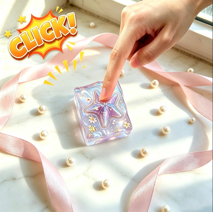 【VIP EXCLUSIVE】Handmade Water Ripple Mini Square Seashell, Starfish & Conch Fidget Clicker Resin Mold