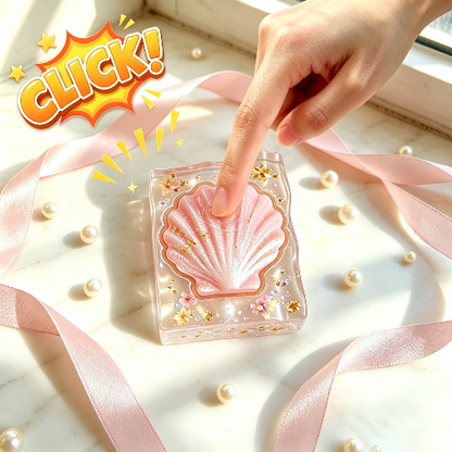 【VIP EXCLUSIVE】Handmade Water Ripple Mini Square Seashell, Starfish & Conch Fidget Clicker Resin Mold