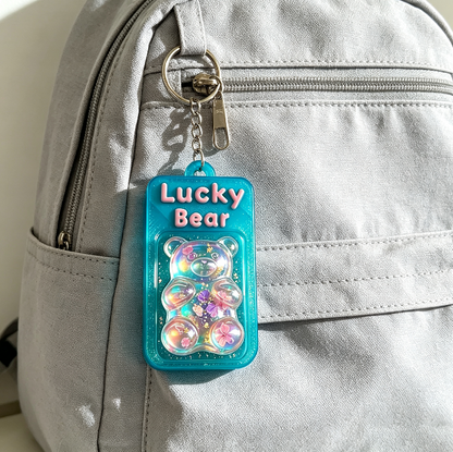 Handmade Kawaii Bear Keychain Fidget Clicker Resin Mold