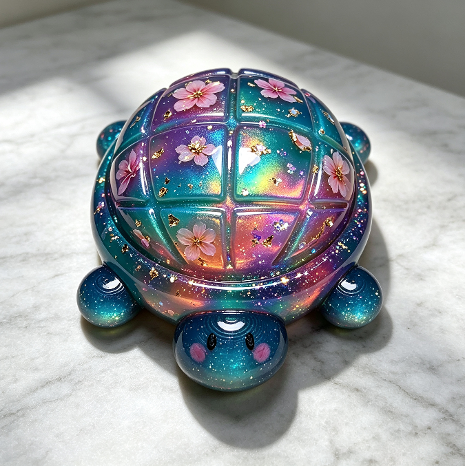 Handmade Cute Turtle Fidget Clicker Resin Mold