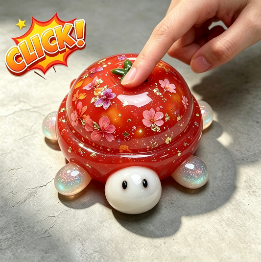 Handmade Cute Tomato Turtle Fidget Clicker Resin Mold