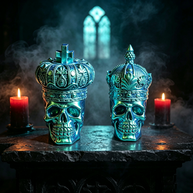 Crowned Skull Ornament Resin Mold