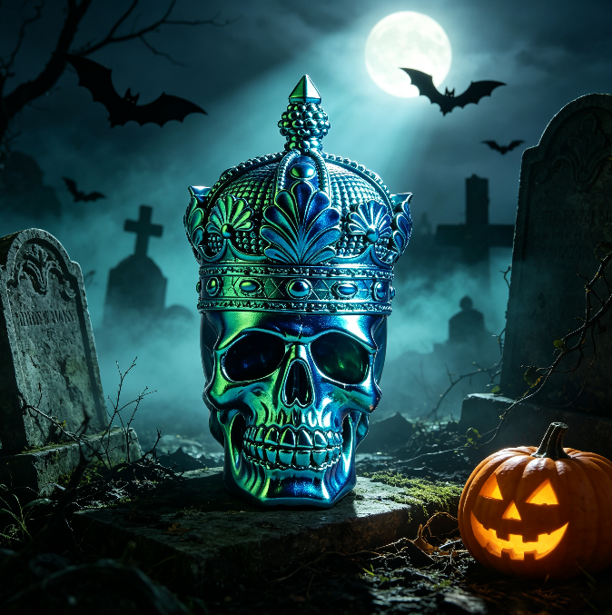 Crowned Skull Ornament Resin Mold