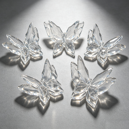 Handmade Diamond-Cut Double-Layer Butterfly Figurine Resin Mold