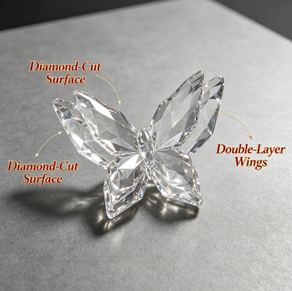 Handmade Diamond-Cut Double-Layer Butterfly Figurine Resin Mold