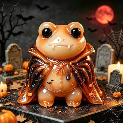 Handmade Cute Vampire Frog Figurine Resin Mold