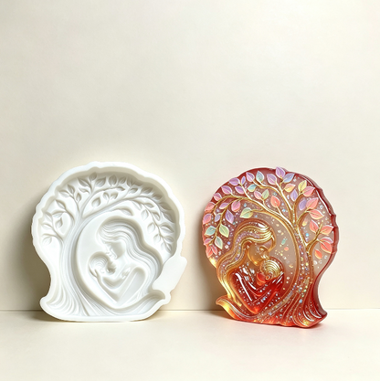 Mother & Child Tree of Life Wall Decor Resin Mold