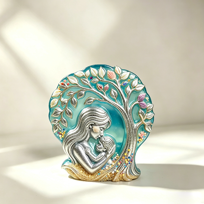 Mother & Child Tree of Life Wall Decor Resin Mold