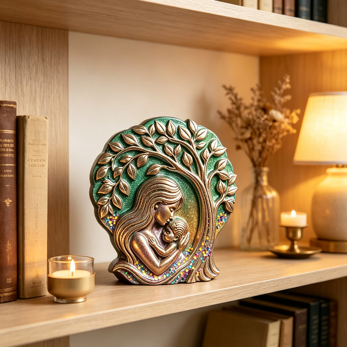 Mother & Child Tree of Life Wall Decor Resin Mold