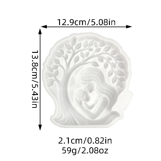 Mother & Child Tree of Life Wall Decor Resin Mold
