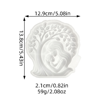 Mother & Child Tree of Life Wall Decor Resin Mold