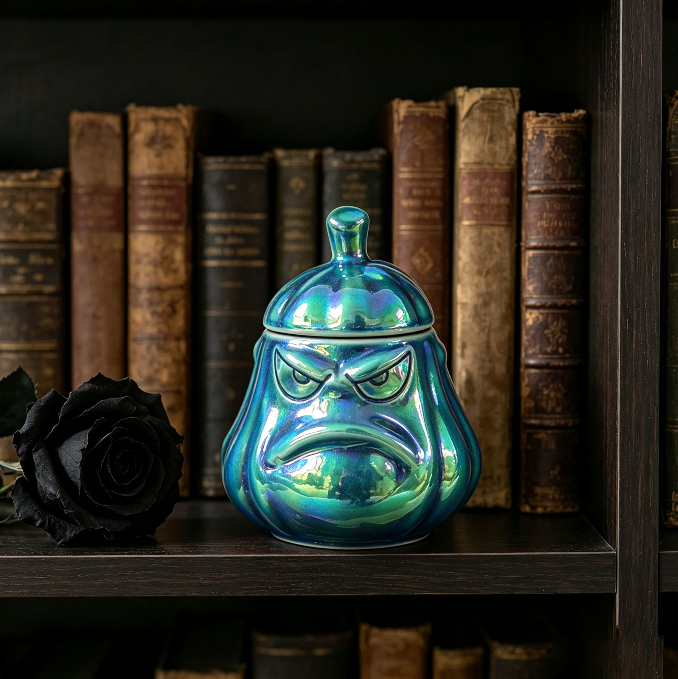 Angry Pumpkin Storage Jar Resin Mold