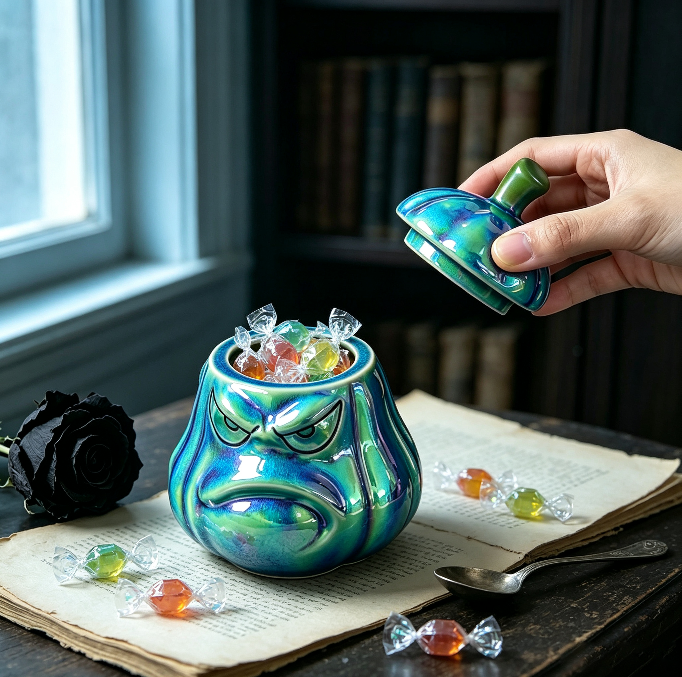 Angry Pumpkin Storage Jar Resin Mold