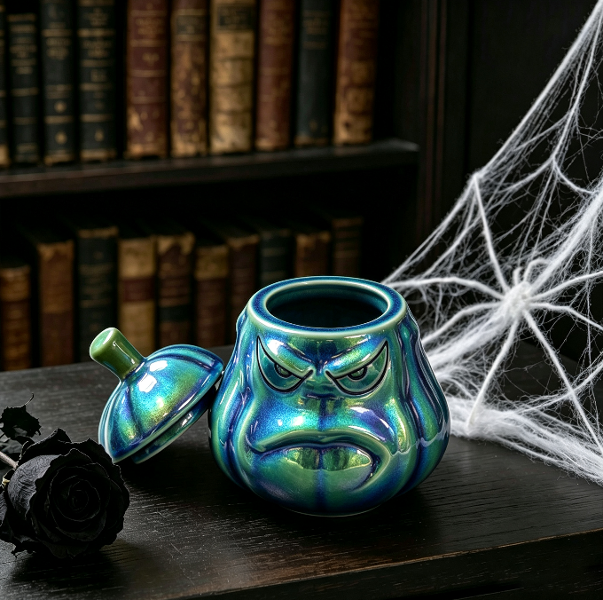 Angry Pumpkin Storage Jar Resin Mold