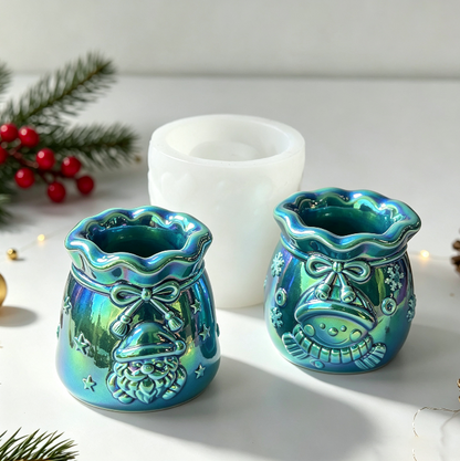 Cute Christmas Santa Snowman & Gingerbread Man Storage Bag Resin Mold