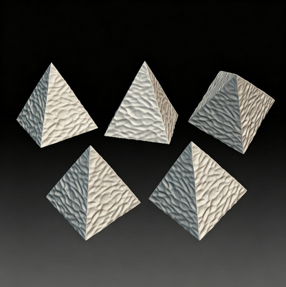 Handmade Water Ripple Pyramid Decorative Figurine Resin Mold